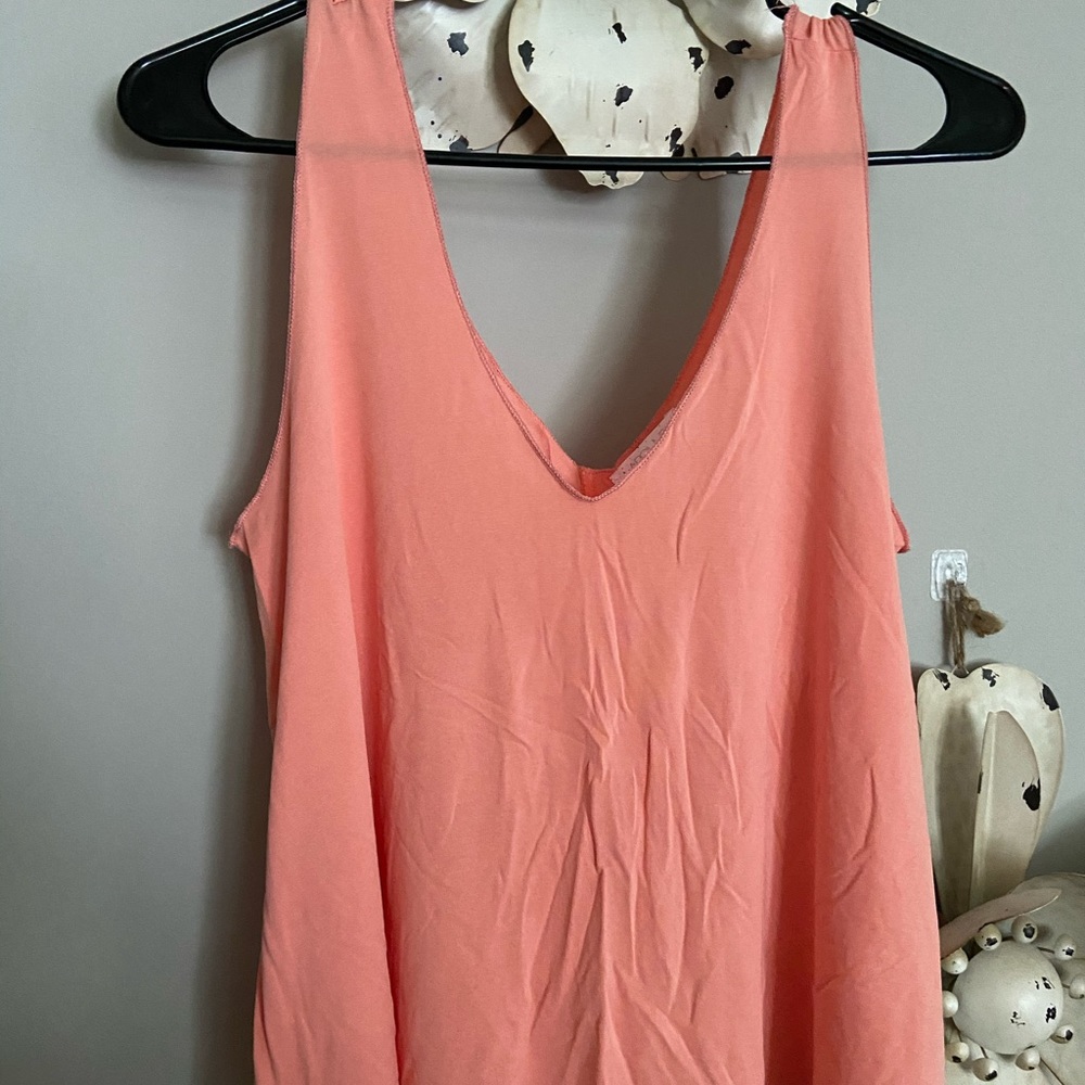 Peach Flowy Tank